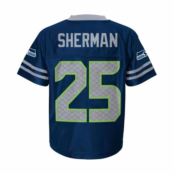 2T NFL 2025 SEATTLE SEAHAWKS RICHARD SHERMAN LICENSED JERSEY TODDLER KD 140455 - Picture 1 of 1